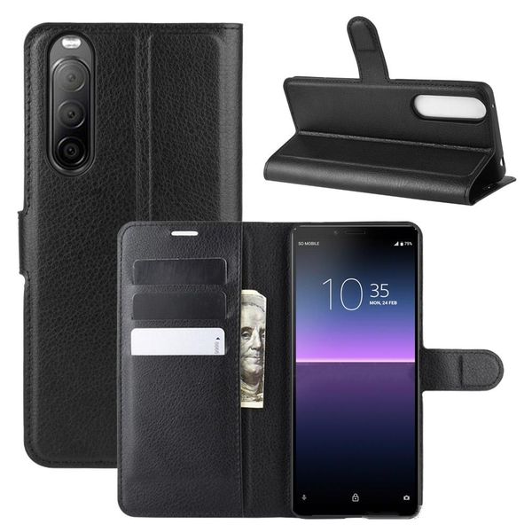 

phone leather cases litchi lychee wallet pu tpu capa case for sony 1 ii 10 ii 8 5 l3 xz3