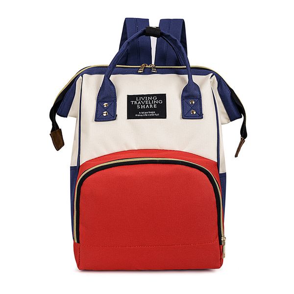 

mother bag large-capacity backpack contrast color mummy bag leisure travel mother and baby