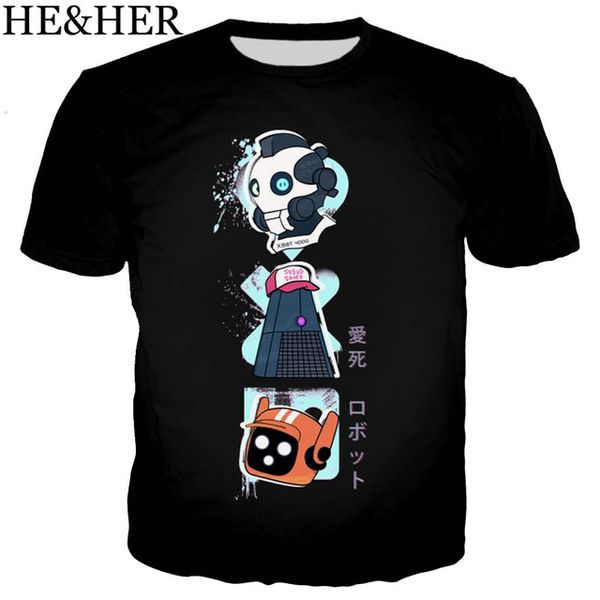 

love death and robots 3d print shirts plus size graphic anime men clothing