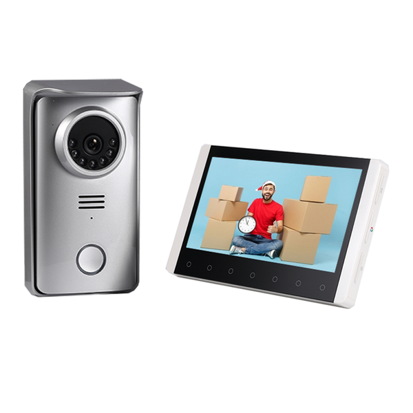 

doorbells lermom 7 inch wireless smart 2.4g video door phone intercom system with 7pcs night vision light rainproof cover doorbell