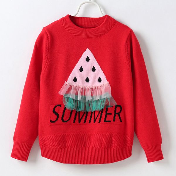 

autumn winter kids boys girls long sleeve watermelon pattern fashion round pullover for kids baby, Blue
