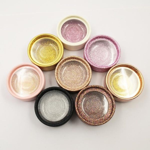 

circle empty cosmetic containers tray shining eyelash packing case muti color boxes packaging contain decoratation colour 3 5ye c2