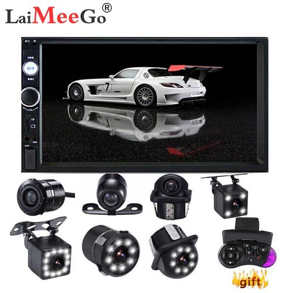

car radio mp5 player 2din 7023b mirror link bluetooth 7'' touch screen multimedia player mp5 fm rear view camera remote control