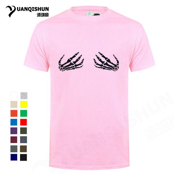 

summer fashion t shirt personality hand bone t-shirt short sleeve o-neck 17 colors boutique cotton t-shirt camisetas 3xl