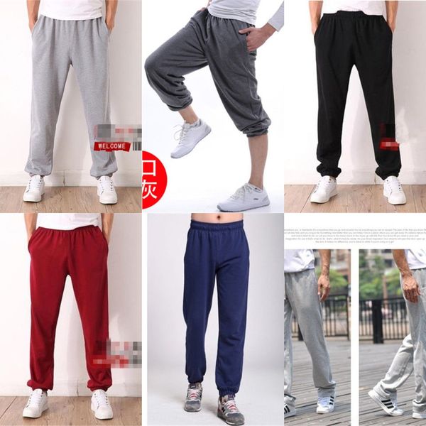 

autumn and winter fat men's extra fat couple hip casual pantssports pants sports pantshop parkour casual pants closed feet plus velvet, Blue