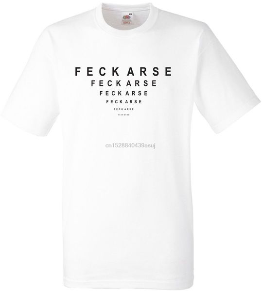 

feck arse industries father ted whte short sleeve crew neck polyester tshirt