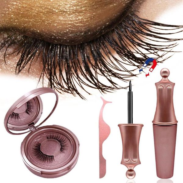 

false eyelashes magnetic liquid eyeliner & tweezer set waterproof long lasting