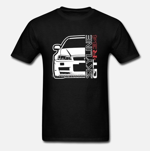 

new logo nissan skyline gt-r 34 t-shirt