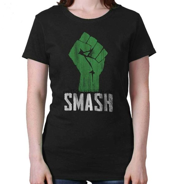 

smash superhero geek fist large hero man comic nerd gift ladies tee shirt t