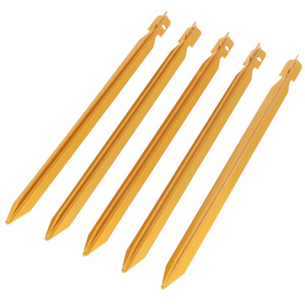 

5pcs 23cm aluminum camping tent stakes pegs triangle ground nails