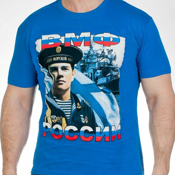 

русский оригинальная футболка русский флот futbolka вму россии