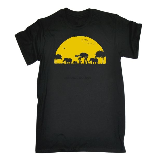 

elephant atat sunset t shirt geek humor sci fi safari nerd funny gift birthday sleeve fashion summer printing casual t shirt