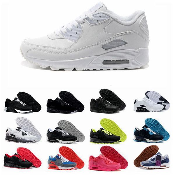 

2020 new men женской обуви классических 90 кроссовок black red white спортивного тренер воздушная подушка поверхностной дышащий спорт 36-46