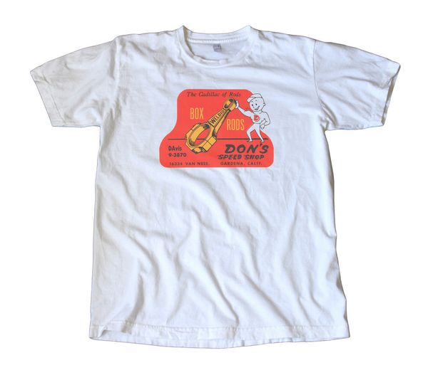 

don's speed shop california decal t-shirt - rod, drag racing, gasser