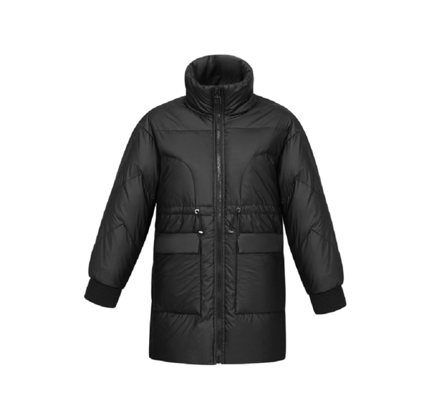 

women's down & parkas kissqiqi 2021 winter jacket women fashion coat heavy-weight long-sleeve full-zip hooded puffer quality, Black