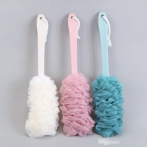 

3 colors bath shower brush with sponges back brush beauty dry skin body brush spa massage