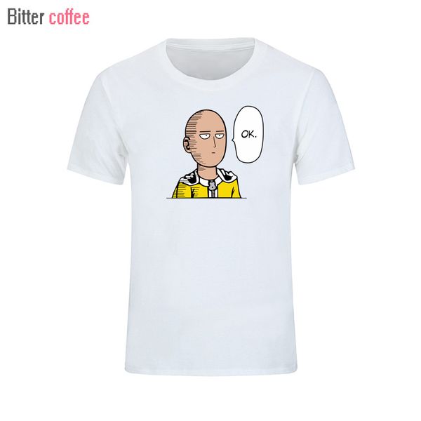 

men t shirts anime one punch man ok digital printed 100% combed cotton casual tee short sleeve t shirt t shirt
