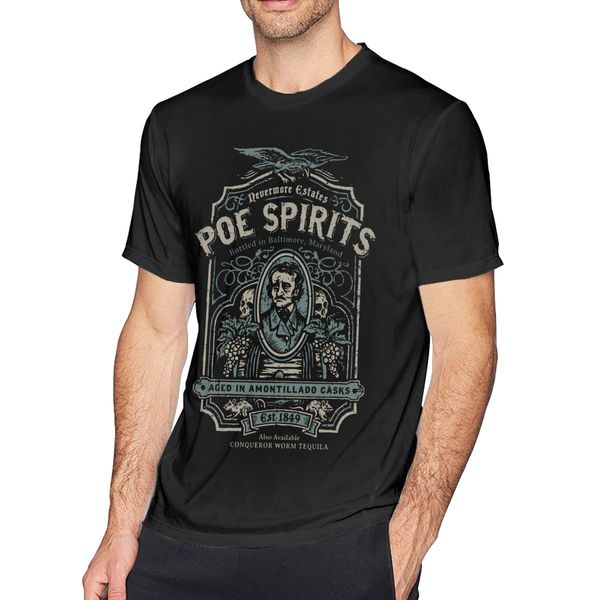 

edgar allan poe t shirt poe spirits t-shirt cute cotton tee shirt 6xl basic mens short-sleeve printed tshirt