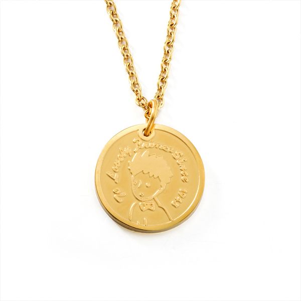 

coin necklace mens hip hop pendant necklace jewelry on the neck stainless steel chain round gifts for man accessories, Silver