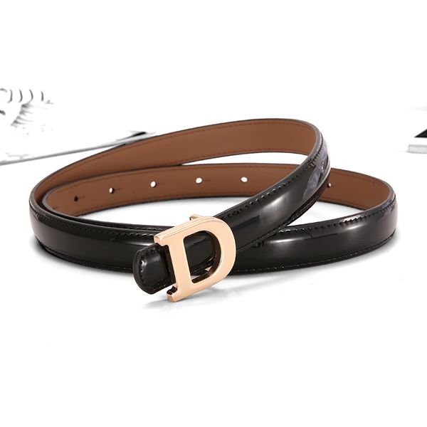 

new women's genuine leather fashion retro belt ladies metal d buckle belt with black jeans dress, Black;brown