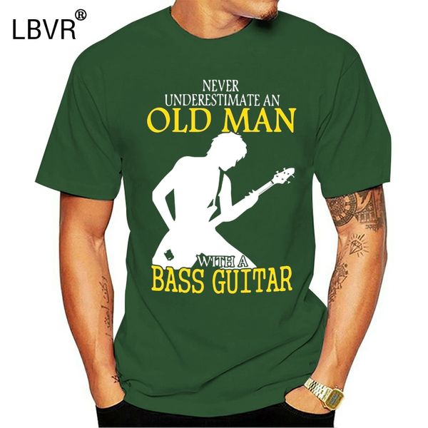 

гитары тенниска никогда недооценивают старичок с бас-гитара t-shirt печать летняя майка xxx 100 хлопок смешные tshirt