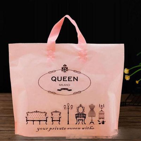 

plastic shopping gift bags flower thickened clothing storage pounch party supplies shopping food packaging packing bags - 0262pack