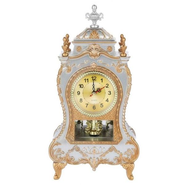 

household european style retro desk clock with hanging hole decorative desk clock for living room