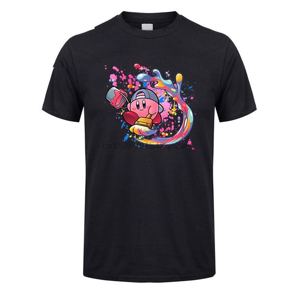 

mens kirby is a true artist game t shirt pre cotton t shirt men printed t-shirt clothes boy tee