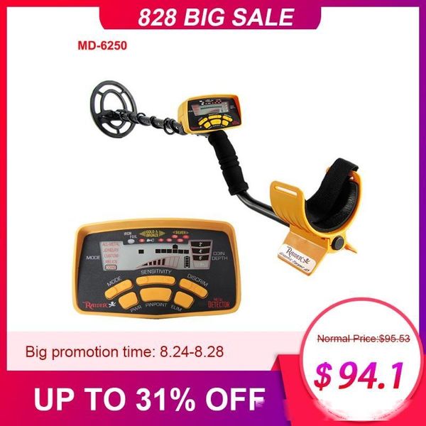 

professional metal detector high performance underground metal detector md6250 three detect mode coins jewelry all md-6250