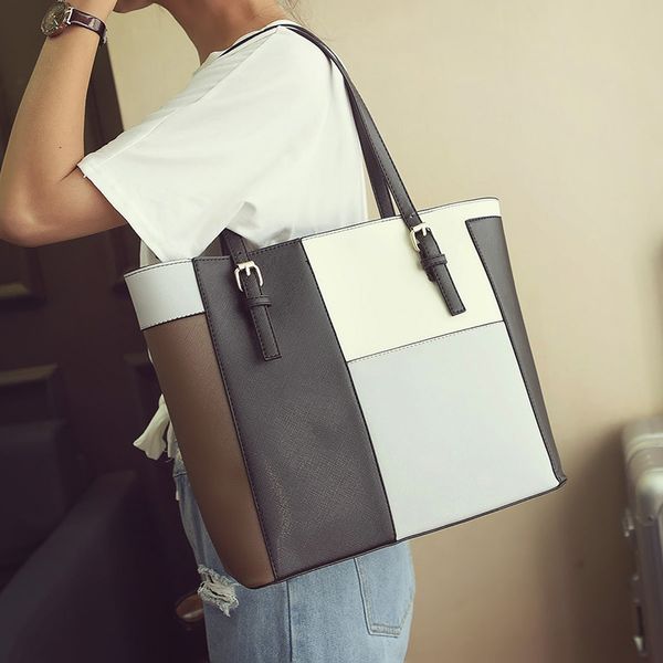 

big bag shoulder bag 2020 new style contrast color simple women's summer handbag