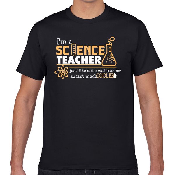 

t shirt men i am a science teacher except much cooler casual black geek custom male tshirt xxxl