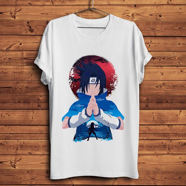 

uchiha sasuke funny naruto anime t shirt men summer new white casual tshirt manga short sleeve streetwear tee