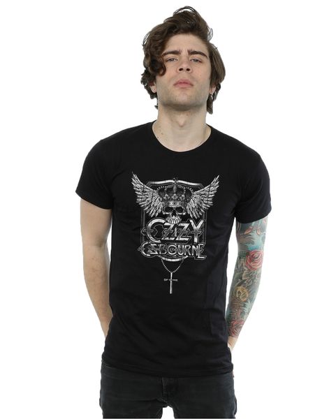 

ozzy osbourne men crowned skull t-shirt men t-shirt