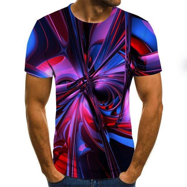 

three-dimensional vortex summer daily 3d print shirts hippie funny comics men clothing