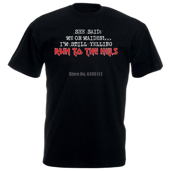 

heavy metal t shirt funny quote she said maiden metalhead rock men black tee men t shirt men clothing plus size tee