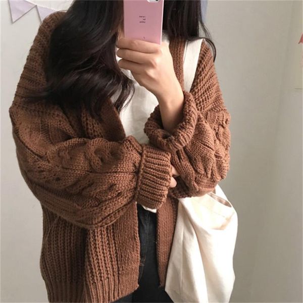 

chic loose long sleeve twist sweater thick women's sweaters lady cute kawaii female vintage harajuku ulzzang jumper for women, White;black