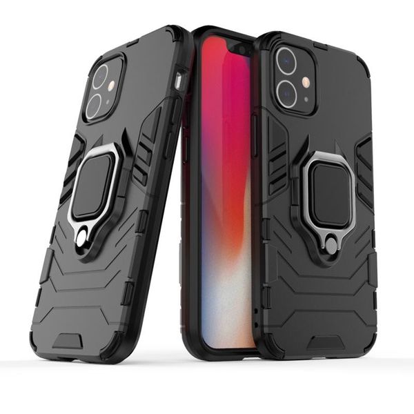 

hybrid case for samsung m01 iphone 12 2020 i12 5.4 6.1 6.7 car holder magnet suction shockproof hard pc tpu finger ring defender cover