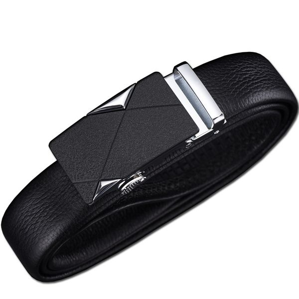 

men's leather automatic buckle belt business cowhide leather belt designer belts men luxury mens belts, Black;brown