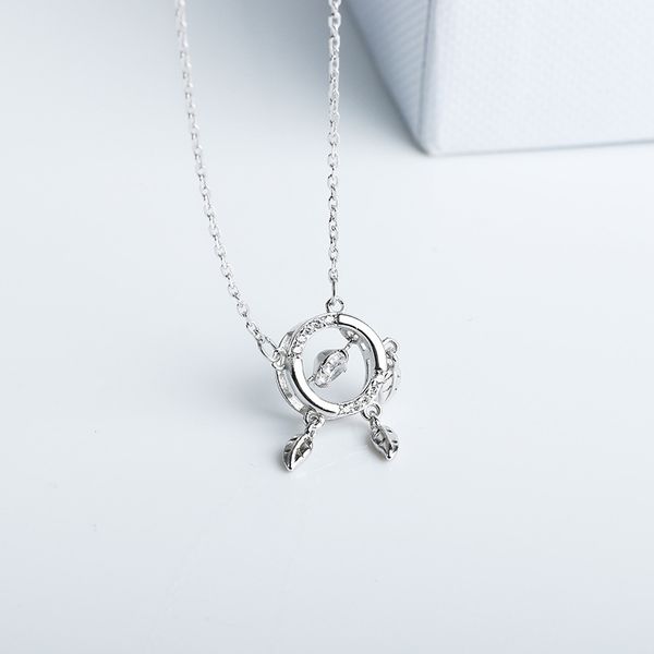 

sg fashion 925 sterling silver shining zircon dreamcatcher pendant necklaces jewelry making gifts for women ing