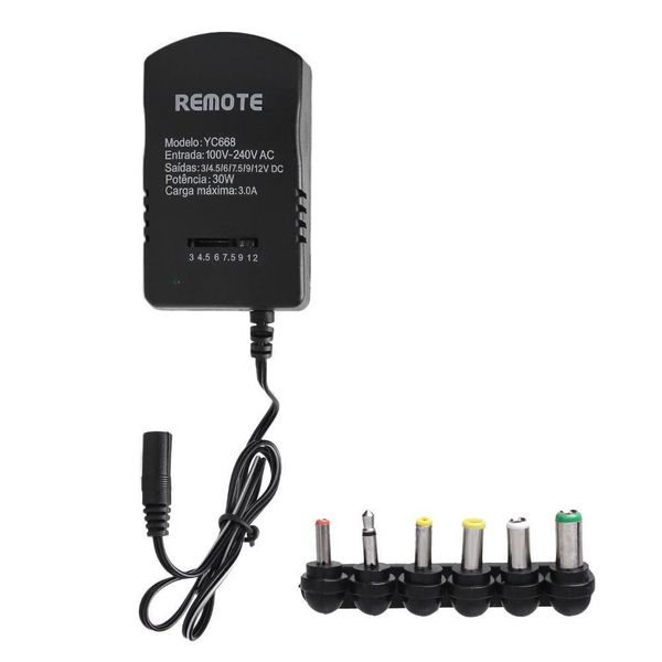 

universal 3.0a 30w us standard ac dc charger adapter converter 6 plugs 3, 4.5, 6, 7.5, 9 12v 30w power charger