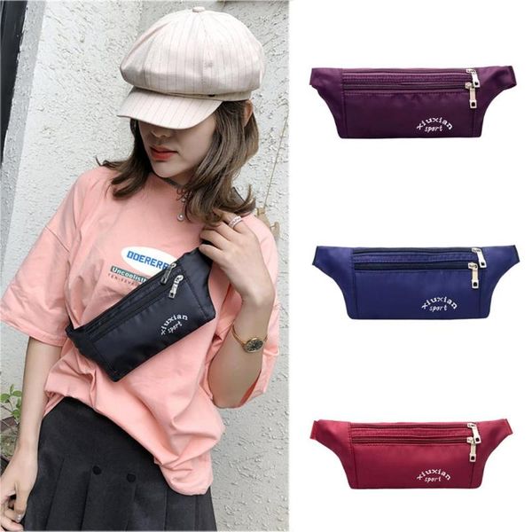 

fashion ladies bag anti-theft running pockets nylon messenger bag solid color chest portable shoulder dropship y624