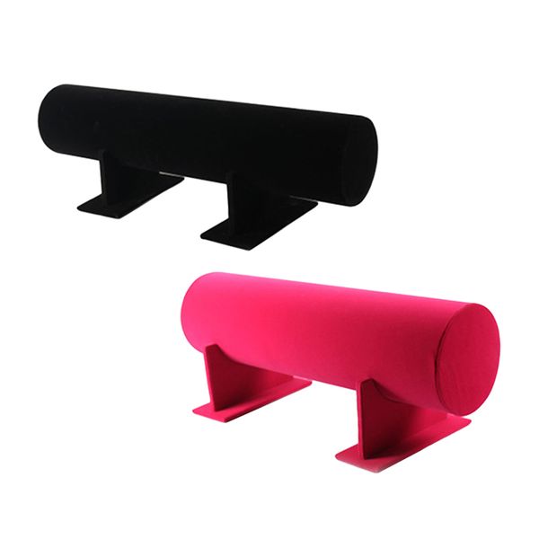 

2 pieces detachable headband hair clasp holder display stand rack t-bar, Black;white