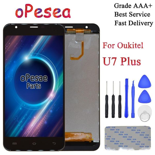 

opesea 5.5'' for oukitel u7 plus full lcd display panel touch screen digitizer glass sensor assembly replacement parts