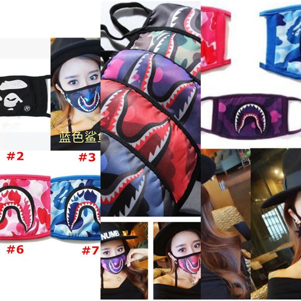 

shark face ape fashion mask print anti-dust washable mouth-muffle camouflage breathable fa 0ih7