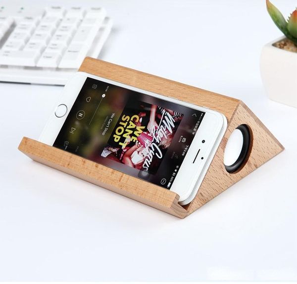 

2017 new wooden bluetooth plug-in card mobile phone stent plug-in bluetooth speakers wooden speaker portable wireless subwoofer
