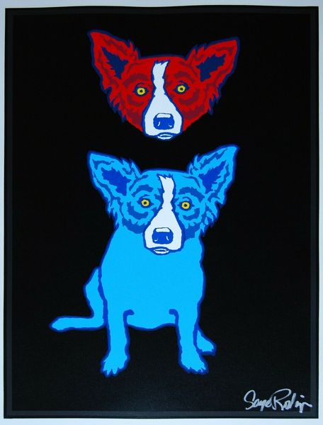 

george rodrigue blue dog mischief on my mind home decoration oil painting on canvas wall art canvas pictures wall decor 200912