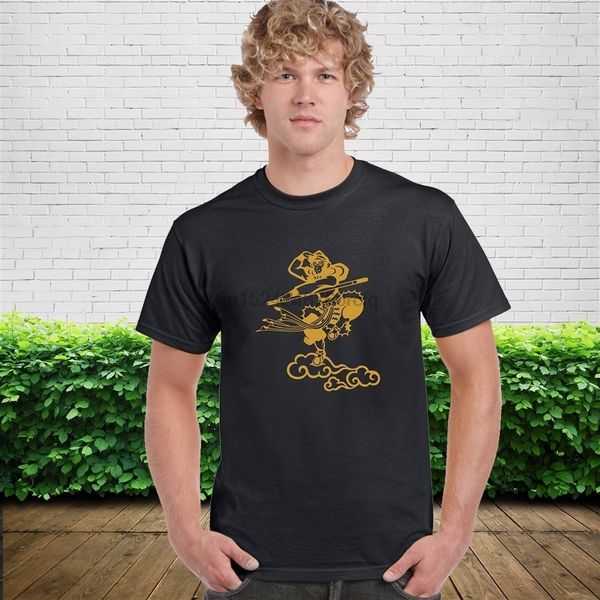 

chinese monkey king summer kung fu black men's t shirt