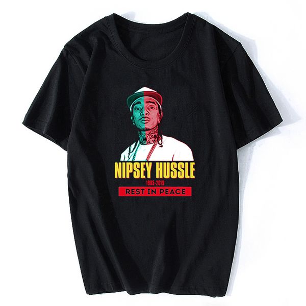 

r.i.p nipsey hussle retro rap cool aesthetic clothes men/women cotton o-neck streetwear short sleeve funny print men t shirt