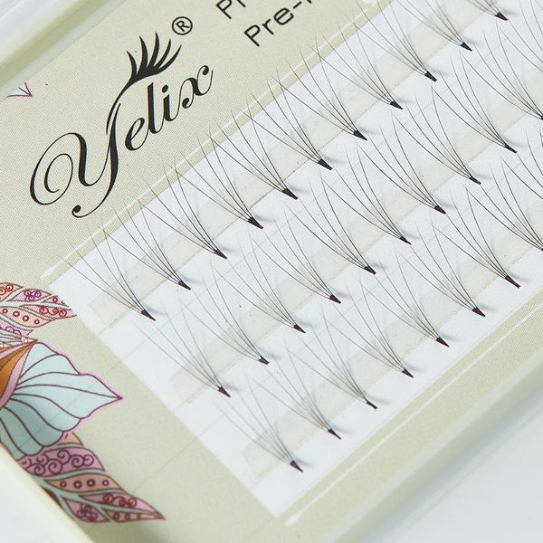 

false eyelashes 4d lashes premade volume fans c curl bundles of 0.07mm mink eyelash clusters individual extension yelix