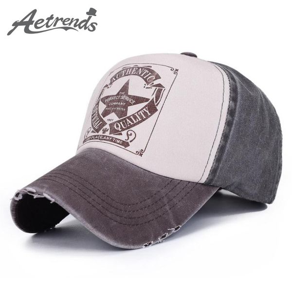 

aetrends] 6 colors star patchwork baseball cap men or women polo hats z-1462, Blue;gray